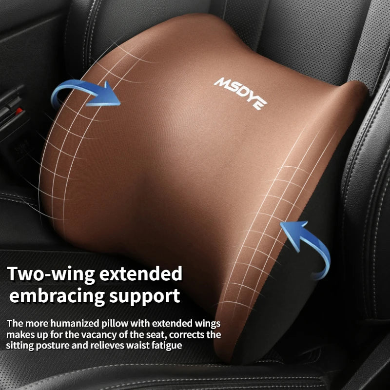 Car Headrest/Lumbar Support Car Neck Pillow Waist Cushion Driver Seat Backrest Car Cushion Driving Lumbar Support Waist Support